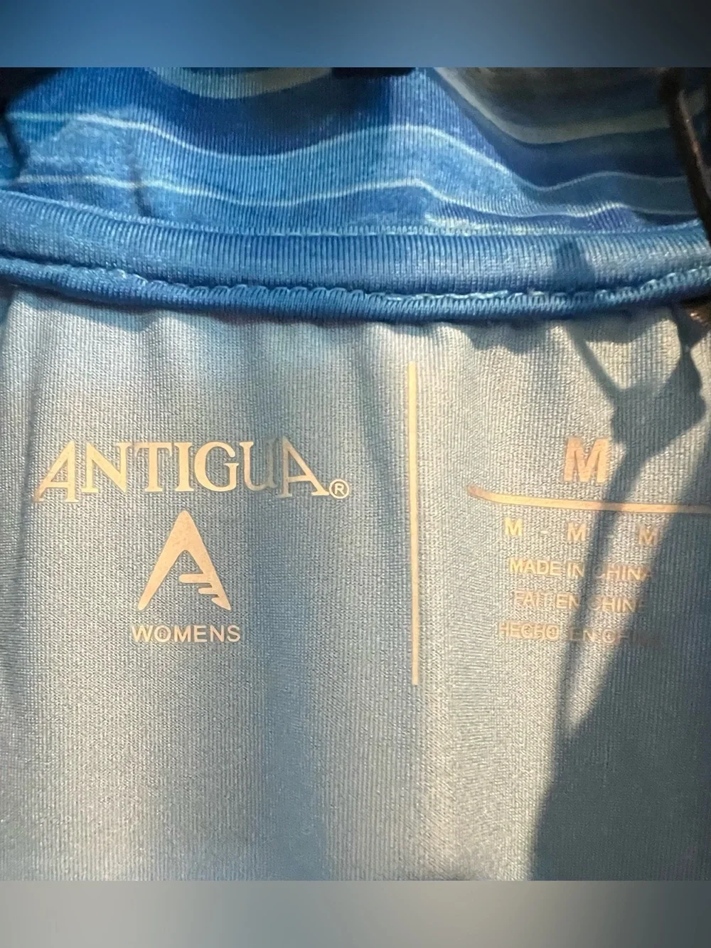 NWT 💙Antigua Blue Striped Sleeveless Quarter-Zip Golf Top - Picture 2 of 6